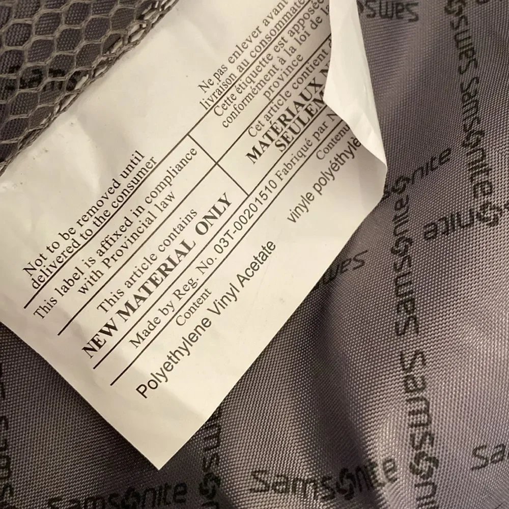 Samsonite Grey Softshell Rolling Upright Suitcase Telescoping Handle Luggage